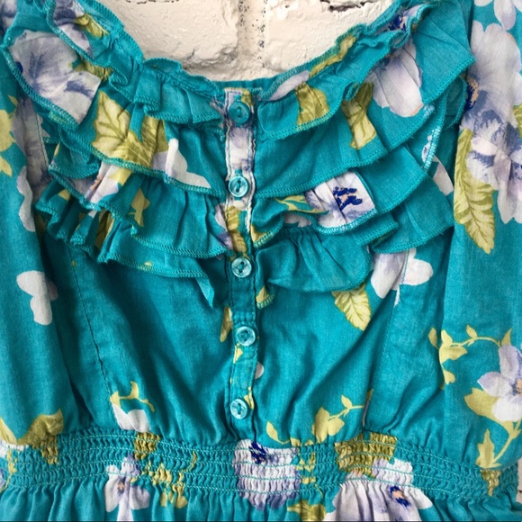 Forever 21 Ruffled Floral Cotton Cropped Tank Top - Picture 4 of 6